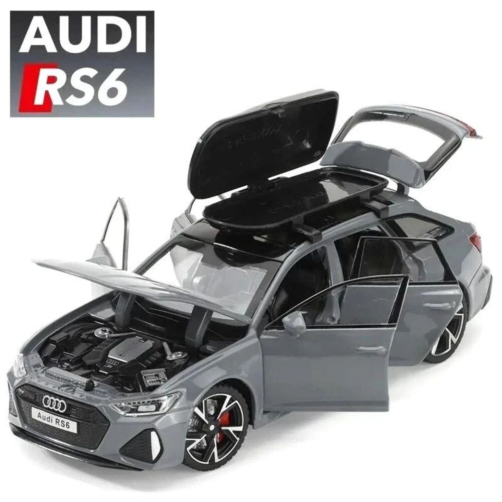 1:32 Diecast Model for Audi RS6 Avant Vehicle Car Toy Sound & Light  black